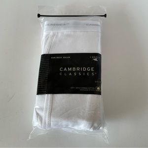 Cambridge Classics 3 White Men’s Briefs Size 36